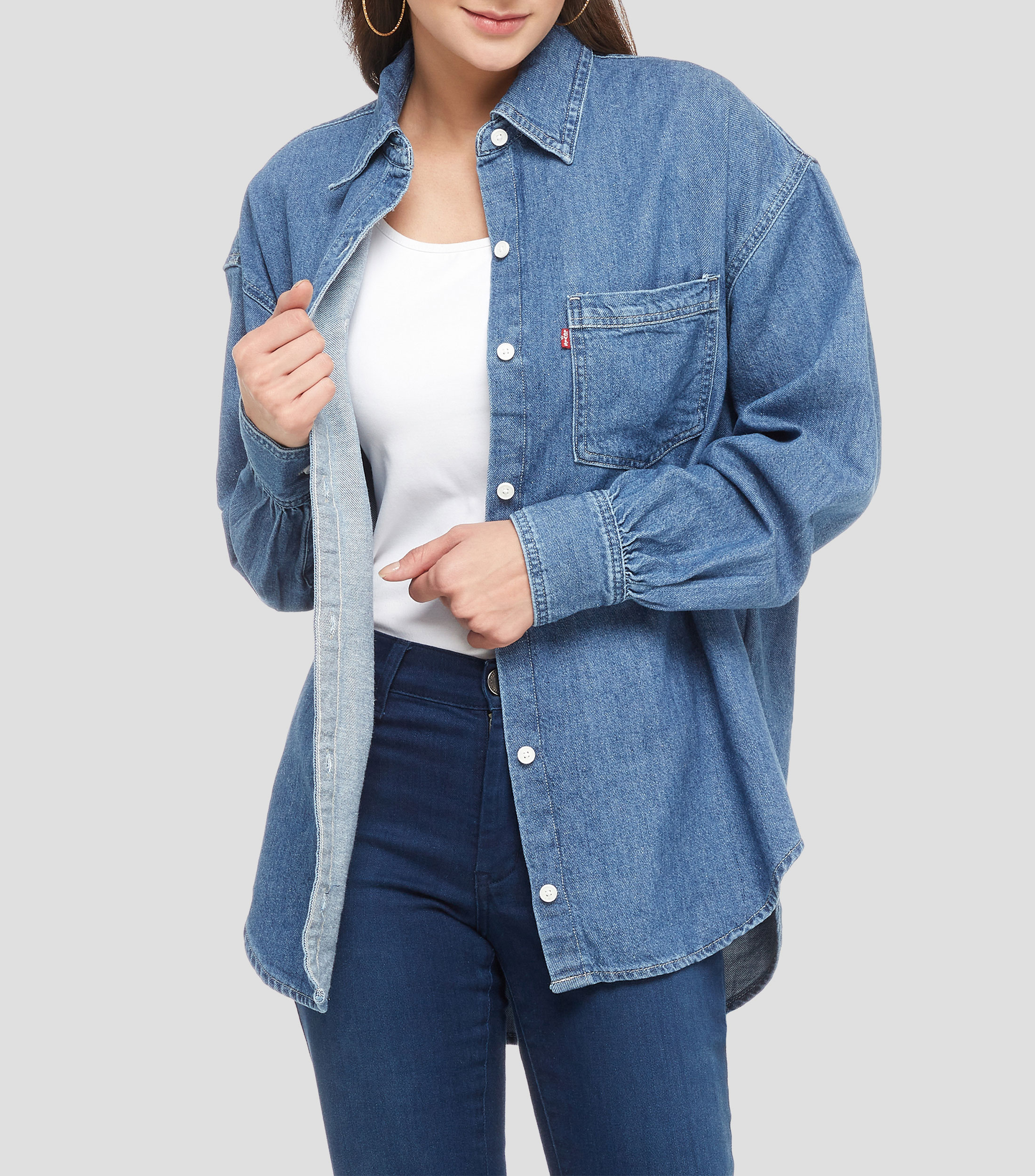 Camisa levis mezclilla sale mujer